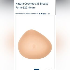 Amoena Natura Cosmetic 3E Breast Form-322 - Ivory